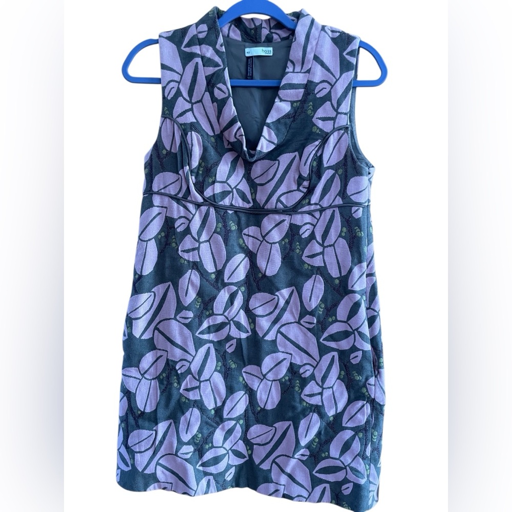 Hoss Intropia Pink and Gray Sleeveless Dress